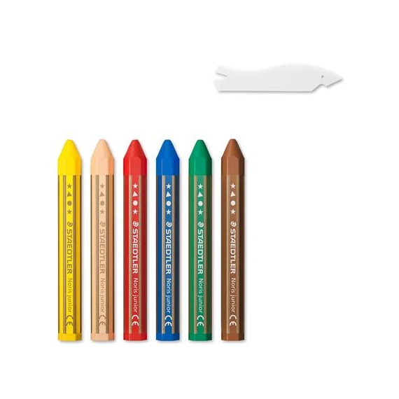 Zsírkréta, hatszögletű, jumbo, STAEDTLER „Noris® junior 224”, Peppa malac, 6 szín