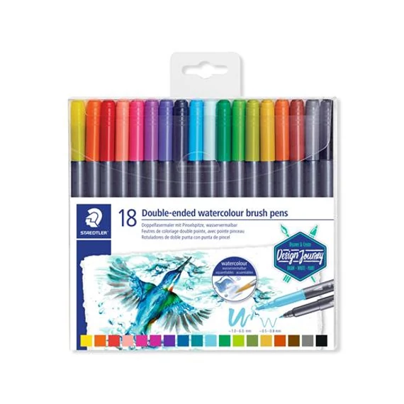 Ecsetirón készlet, 0,5-0,8/1,0-6,0 mm, kétvégű, STAEDTLER 