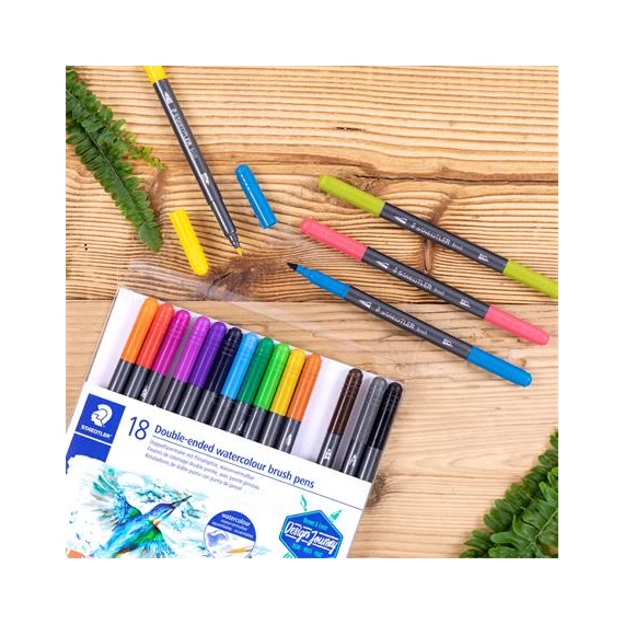 Ecsetirón készlet, 0,5-0,8/1,0-6,0 mm, kétvégű, STAEDTLER 