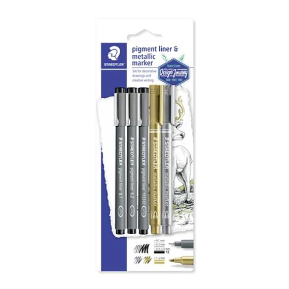 Tusfilc és dekormarker készlet, 5 db, STAEDLER, 