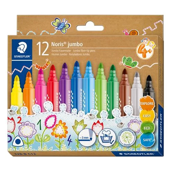 Filctoll készlet, 3 mm, háromszögletű, kimosható, STAEDTLER 