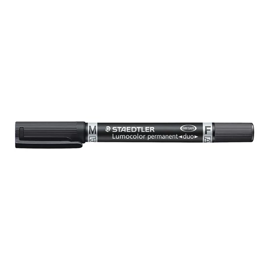 Alkoholos marker, F/M, 0,6/1,5 mm, kúpos, kétvégű, STAEDTLER 