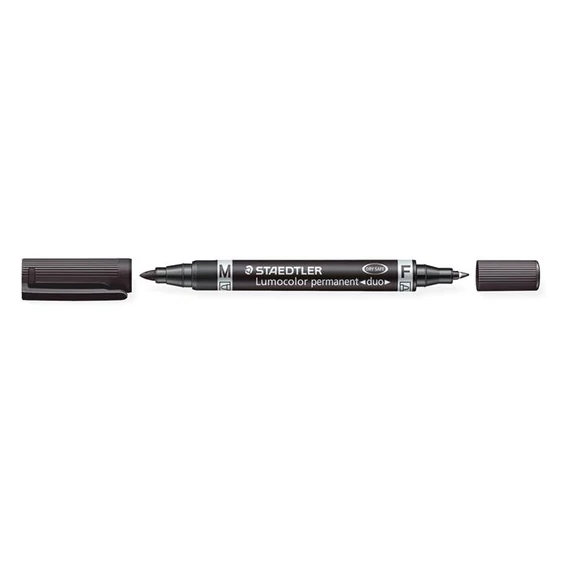 Alkoholos marker, F/M, 0,6/1,5 mm, kúpos, kétvégű, STAEDTLER 