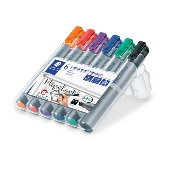 Flipchart marker készlet, 2-5 mm, vágott, STAEDTLER 