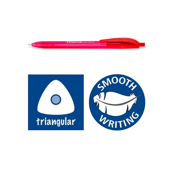 Golyóstoll, 1 mm, nyomógombos, STAEDTLER® 