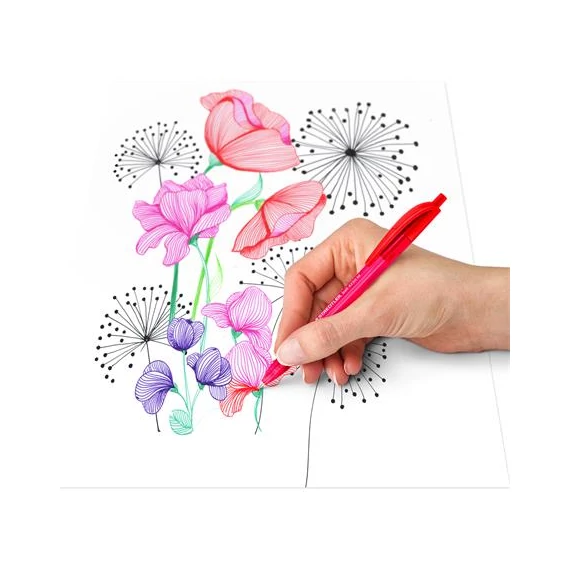 Golyóstoll, 0,5 mm, nyomógombos, STAEDTLER 