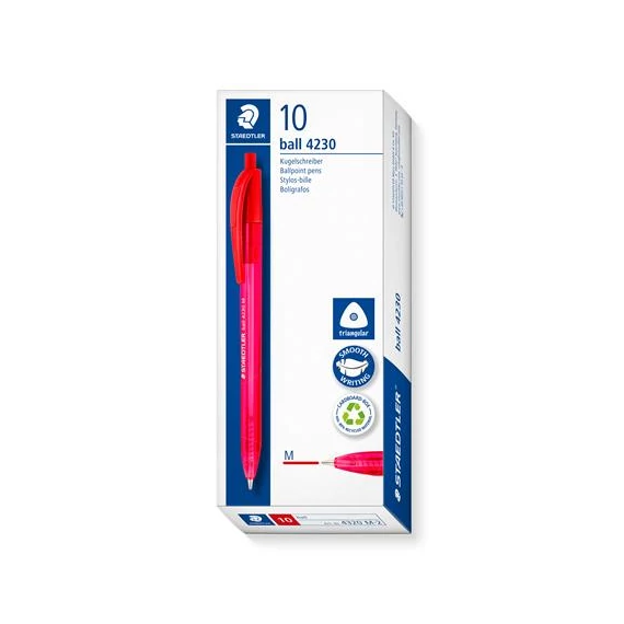 Golyóstoll, 0,5 mm, nyomógombos, STAEDTLER 