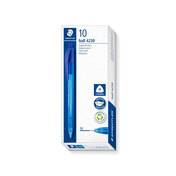 Golyóstoll, 0,5 mm, nyomógombos, STAEDTLER 