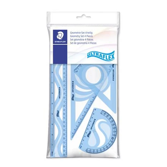 Vonalzókészlet, műanyag, hajlítható, 4 darabos, STAEDTLER 