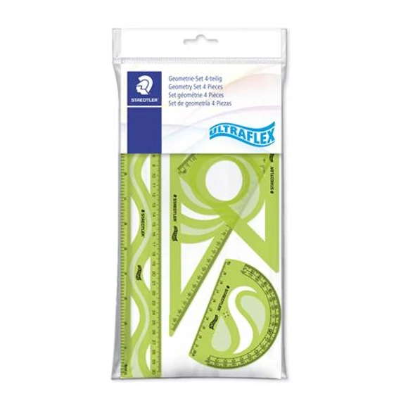 Vonalzókészlet, műanyag, hajlítható, 4 darabos, STAEDTLER 
