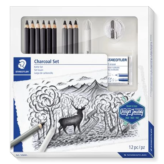 Grafitceruza készlet, hegyezővel, gyurmaradírral, STAEDTLER 