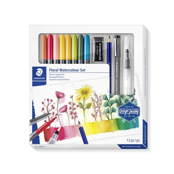 Ecsetirón készlet, kétvégű, STAEDTLER "Mixed Set 5", 8 különböző szín