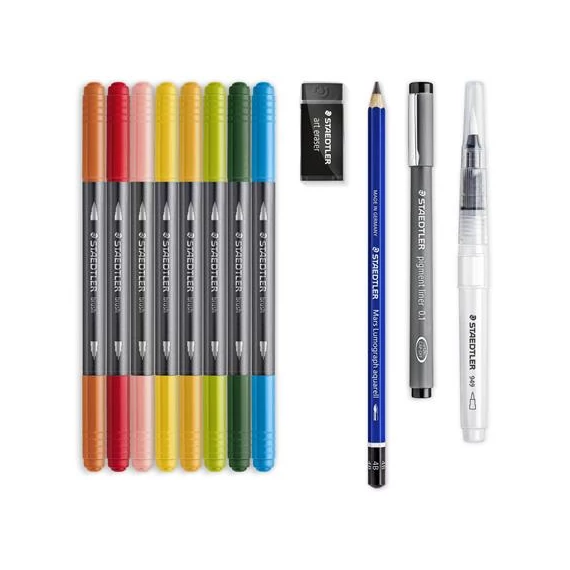 Ecsetirón készlet, kétvégű, STAEDTLER 