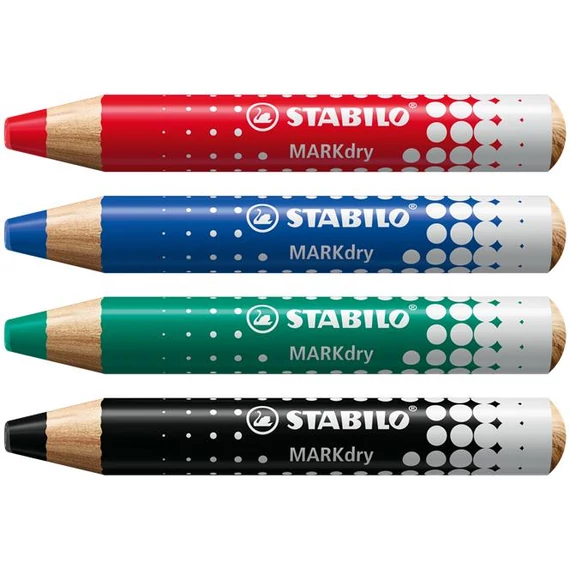 Táblaceruza készlet, fehértáblához, flipchartpapírhoz kúpos, STABILO 