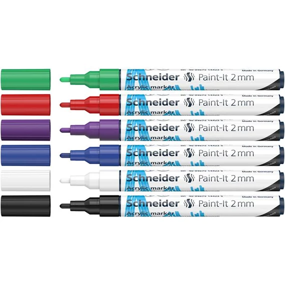 Akril marker készlet, 2 mm, SCHNEIDER 