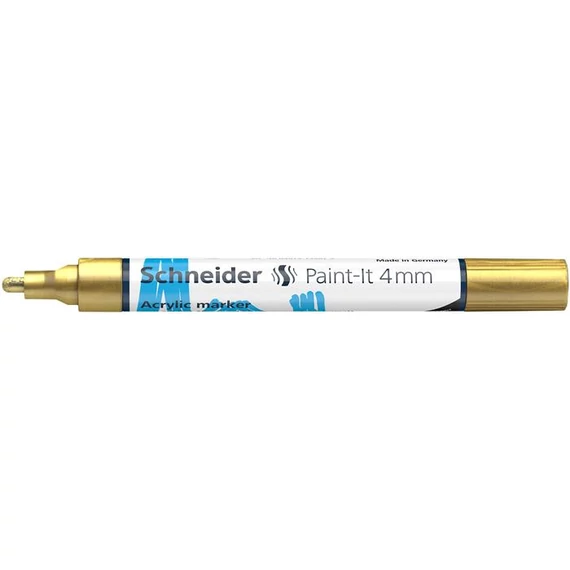 Akril marker, 4 mm, SCHNEIDER "Paint-It 320", arany