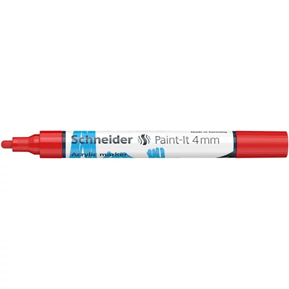 Akril marker, 4 mm, SCHNEIDER "Paint-It 320", piros