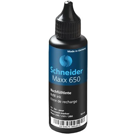 Utántöltő palack „230”, „233”, és „280” típusú alkoholos markerhez, 50 ml, SCHNEIDER 