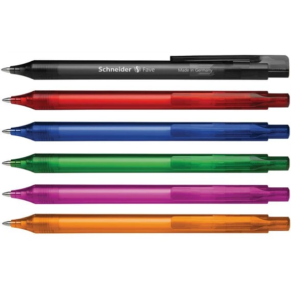 Golyóstoll, 0,5mm, nyomógombos, SCHNEIDER 