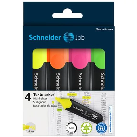 Szövegkiemelő készlet, 1-5 mm, SCHNEIDER 