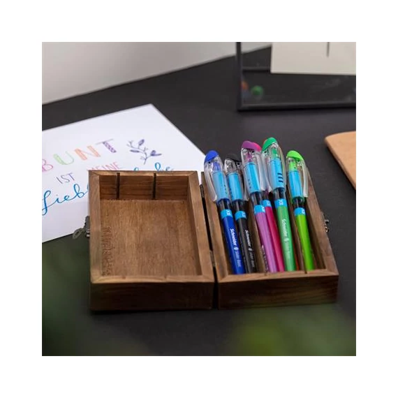 Golyóstoll, 0,7 mm, kupakos, SCHNEIDER 