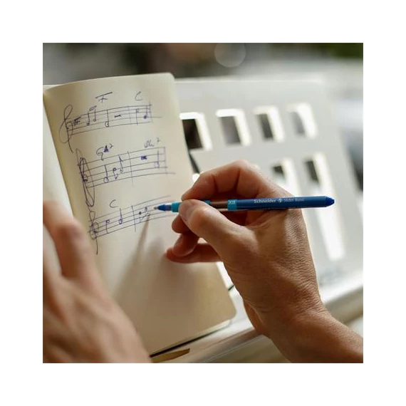 Golyóstoll, 0,7 mm, kupakos, SCHNEIDER 