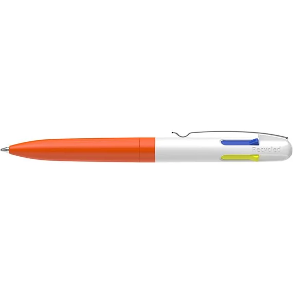 Golyóstoll, 0,5 mm, nyomógombos, négyszínű, SCHNEIDER 