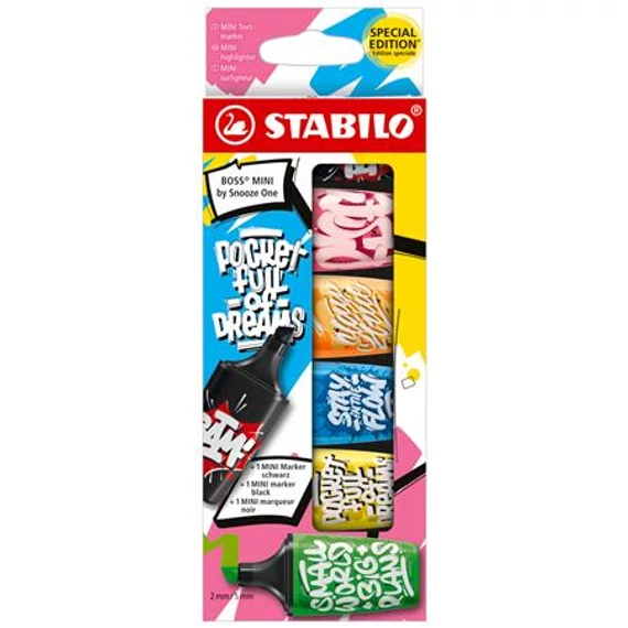 Szövegkiemelő, készlet, 2-5 mm, STABILO, 
