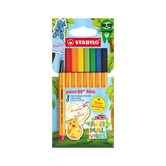 Tűfilc készlet, 0,4 mm, STABILO 