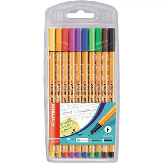 Tűfilc készlet, 0,4 mm, STABILO 