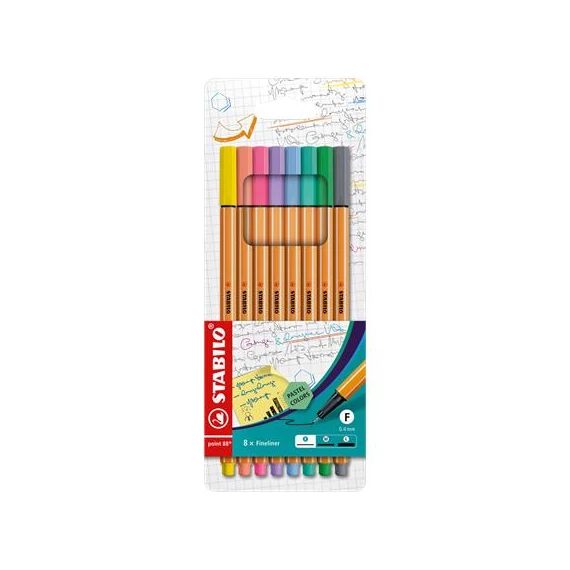 Tűfilc készlet, 0,4 mm, STABILO 
