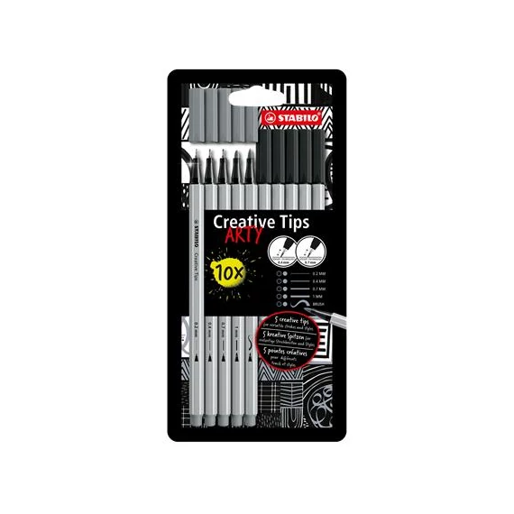 Flictoll STABILO Cretive Tips Arty Shading 10 darabos