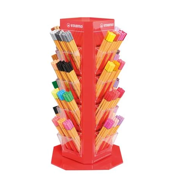 Tűfilc display csomag, 0,4 mm, STABILO "Point 88"