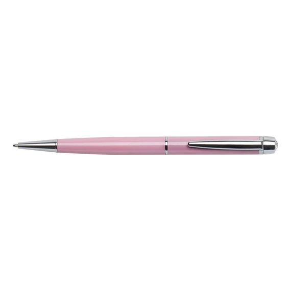 Golyóstoll, rózsaszín "Lille Pen", fehér SWAROVSKI® kristállyal, 14cm, ART CRYSTELLA®