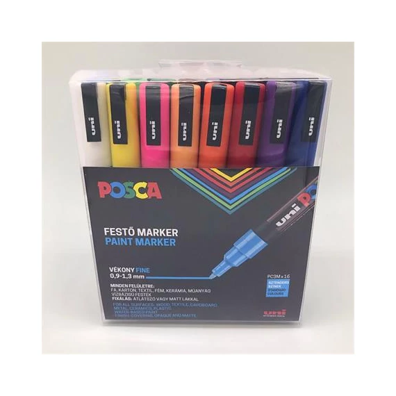 Filctoll UNI Posca PC-3M 16 db/készlet