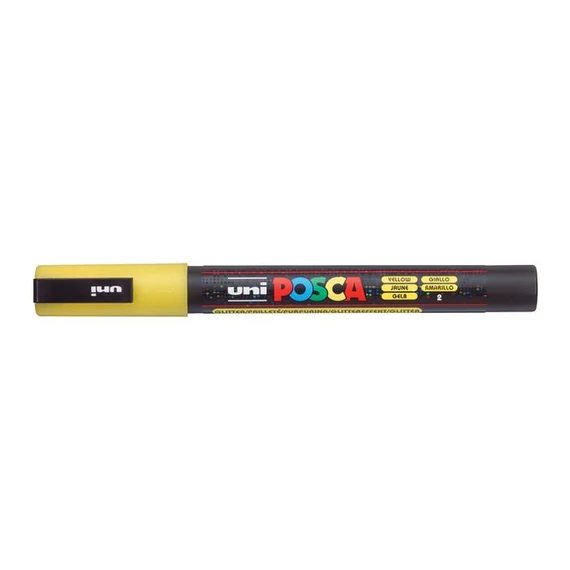 Filctoll UNI Posca PC-3ML csillámló sárga