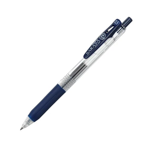 Zseléstoll ZEBRA Sarasa nyomógombos 0,5 mm kékesfekete