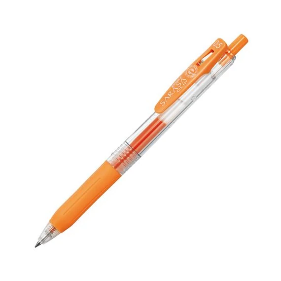 Zseléstoll ZEBRA Sarasa Clip nyomógombos 0,5mm narancssárga