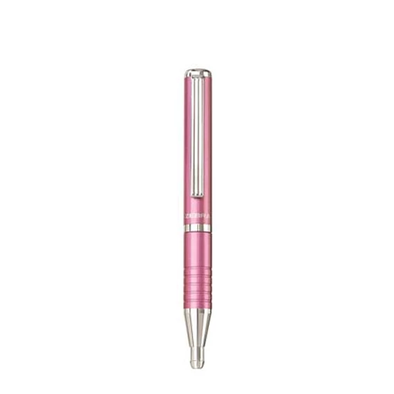 Golyóstoll, 0,24 mm, teleszkópos, metál pink tolltest, ZEBRA 