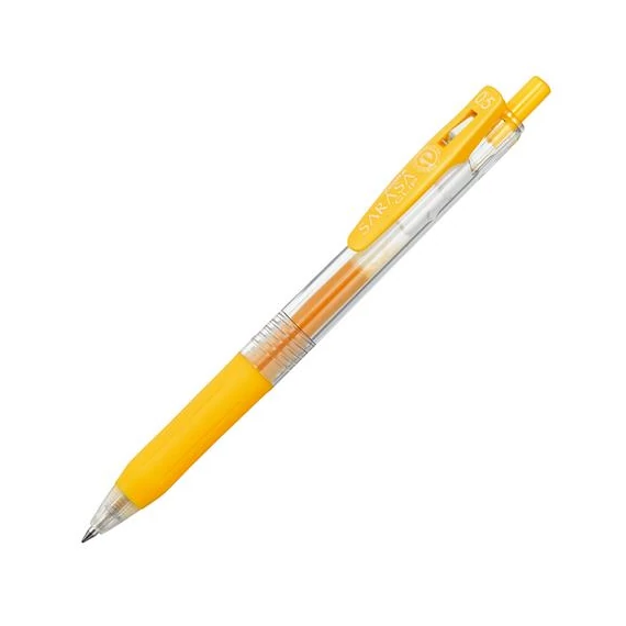 Zseléstoll ZEBRA Sarasa nyomógombos 0,5 mm sárga