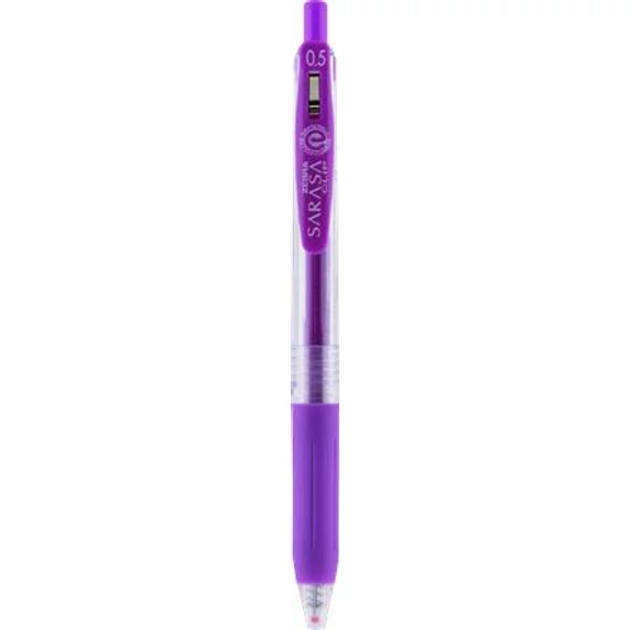 Zseléstoll ZEBRA Sarasa nyomógombos 0,5 mm lila