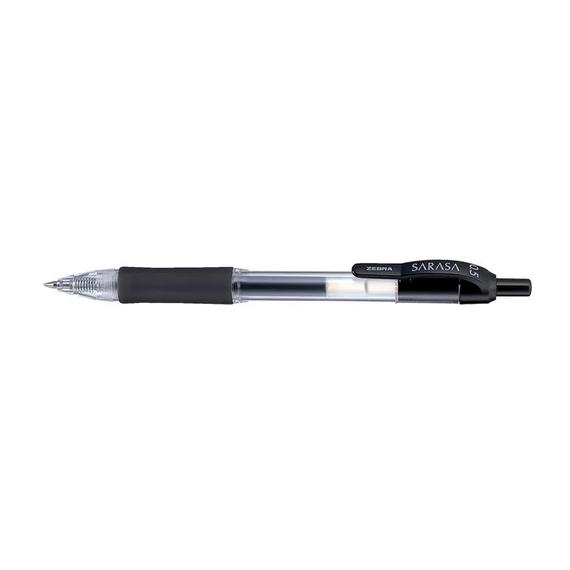 Zseléstoll ZEBRA Sarasa Retractable nyomógombos 0,5 mm fekete