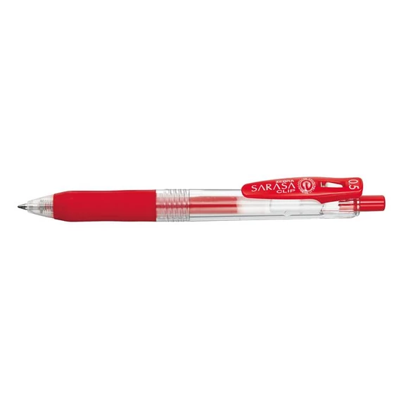 Zseléstoll ZEBRA Sarasa Retractable nyomógombos 0,5 mm piros