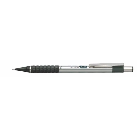 Nyomósirón, 0,5mm, rozsdamentes acél, fekete test, ZEBRA 