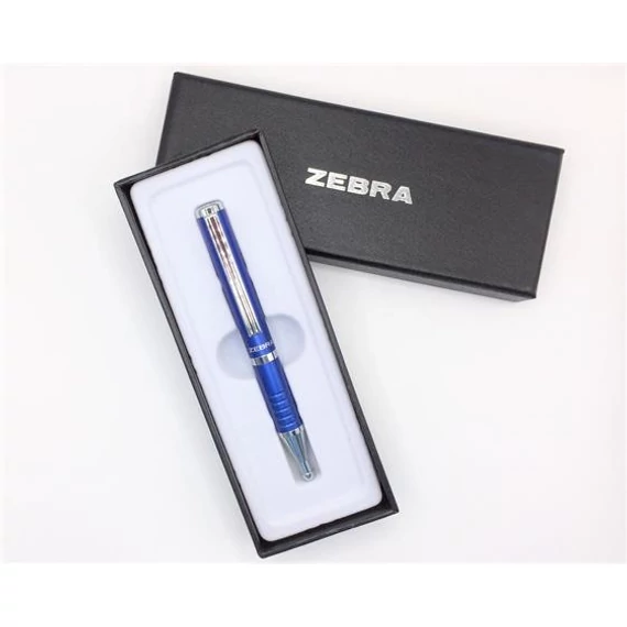 Golyóstoll metál kék test, Zebra SLF1, írásszín kék