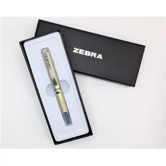 Golyóstoll metál pezsgő test, Zebra SLF1, írásszín kék
