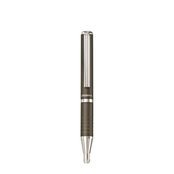 Golyóstoll, 0,24 mm, teleszkópos, metálszürke tolltest, ZEBRA 