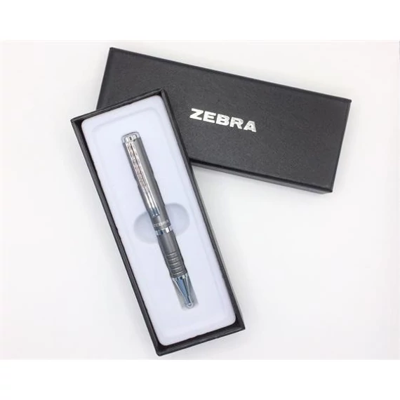 Golyóstoll, 0,24 mm, teleszkópos, metálszürke tolltest, ZEBRA 