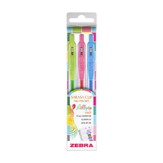 Zseléstoll készlet, 0,33 mm, nyomógombos, ZEBRA 