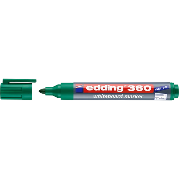 Tábla- és flipchart marker, 1,5-3 mm, kúpos, EDDING "360", zöld